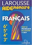 Français : 6e, 5e, 4e, 3e