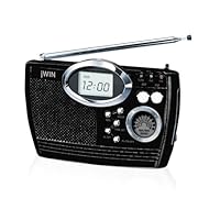 Jwin JX-M17 Portable AM/FM/LW/SW1-9 Radio with Alarm Clock