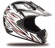 JOLT TX-10 Full Face Motorcycle Helmet, Black/Silver, MD