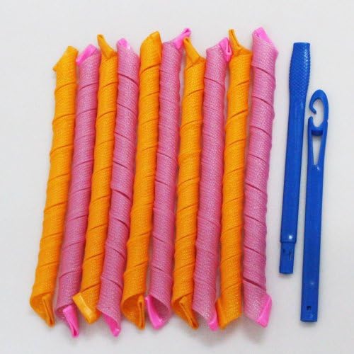 10PCS 55CM New DIY Magic Leverag Circle Hair Styling Roller Curler Tool Spiral