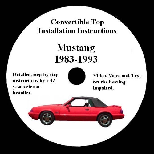Ford Mustang Convertible Top Installation DVD Theodore Gorshkov8888