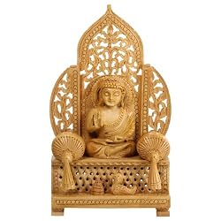 Intricate Hand-Carved Buddha Statue