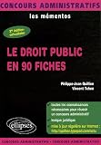 Revue Ellipses Marketing  / Le droit public en 90 fiches