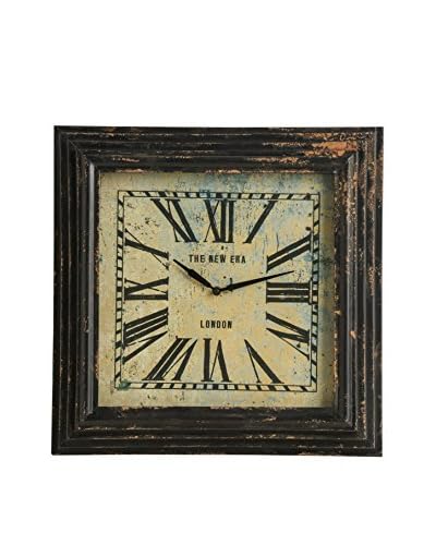 Metal Loft Orologio Da Parete New York Loft Nero
