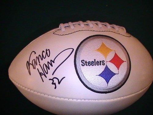 FRANCO HARRIS SIGNED AUTO NFL LOGO FOOTBALL PITTSBURGH STEELERS COA + PROOF PHOTO