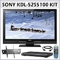 Sony BRAVIA S-Series KDL-52S5100 52-Inch 1080p LCD HDTV + TV Accessory Kit