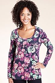 Pure Cotton Floral Print Longline Top