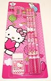 Hello Kitty Stationery set Pencil sharpener eraser- 5 Pieces