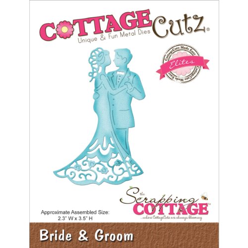 CottageCutz Elites Die Cuts, 2.3 by 3.5-Inch, Bride and Groom