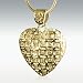 Eternity Heart 14k Gold Vermeil Cremation Jewelry