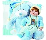 AARON 10" Porcelain Toddler w/Bear Doll By Duck House ~Retired