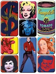 Andy Warhol 9 Piece Refrigerator Magnet Set