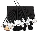 24 Pcs Black Rod Makeup Brush Cosmetic Set Kit with Case