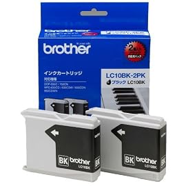 BROTHER インクカートリッジ LC10BKインク 2個パック LC10BK-2PK