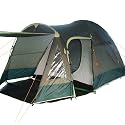 Iglu-Zelt Kuppelzelt mit Vorbau, 3-4 Personen, Khaki / Dunkel-Gr&uuml;n
