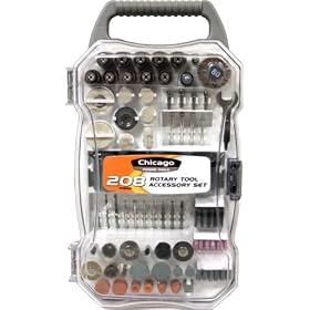 Chicago Power Tools 63557 208-Piece Rotary Tool Accessory Set by Chicago
