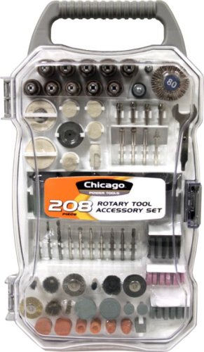 Chicago Power Tools 63557 208-Piece Rotary Tool Accessory Set