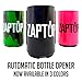 Zaptop Beer Bottle Opener Magnetic Bottle Opener With Cap Catcher - Automatic Bottle Cap Opener - Pop Top Push Down Beer Opener - No Bend or Damage To Caps - Opens Bottles Instantly - Black