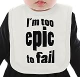 I'm Too Epic To Fail ネクタイを有する有機ビブ Medium
