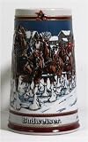 1989 Budweiser Clydesdale Holiday Beer Stein