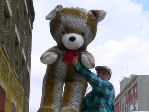 51HU3%2BdJ15L LIFESIZE TEDDY BEAR STUFFED 54 INCHES TALL PLUSH HUGE   COLOR: SPOTTED LEOPARD * AMERICAN MADE IN THE USA AMERICA