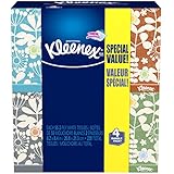 Kleenex Everyday Facial Tissues, Low Count Cube, 55 ct, 4 Pack