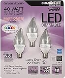Feit 4.8 Watt = 40 Watts LED Candelabra Light Bulbs 3-Pack 3000K