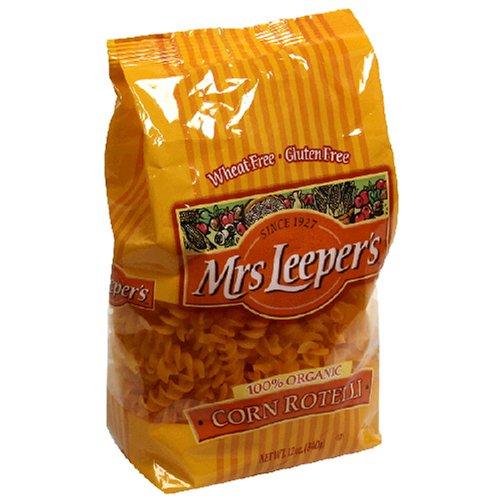 Mrs. Leeper's Pasta Organic, Corn Rotelli, 12 Ounce Bags (Pack of 12)