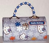 Hello Kitty Blue Rollbag-Style Tin Handbag with Beaded Handle