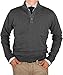Luciano Natazzi Mens Sweater Classic Quarter Button Mock Neck Pullover Cotton