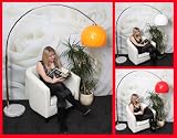 Bogenlampe LOUNGE DEAL II Stehleuchte, chrom, mit Dimmer ~ weiß, 180cm