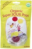 YummyEarth Organic Lollipops, Super Sour Pops (15 Count), 3-Ounce Pouches (Pack of 6)
