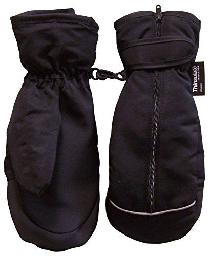 N'Ice Caps Kids Thinsulate and Waterproof Easy On Zip-Up Mittens