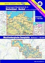 Jübermann Wassersport-Wanderkarten, Bl.6, Deutschland Nordost: Mecklenburgische Seenplatte 1 : 100 000. Für Kanu- und Rudersport