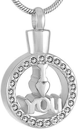 Peerless Pieces Urn Necklace Cremation Stainless Steel 18" I Love You Mom Dad #91