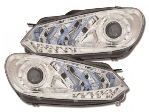 FK Automotive FKFSVW010097 Daylight Scheinwerfer Set VW Golf 6 (Typ 1K) Baujahr 08- chrom Preisvergleich