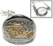 Mens Geneva Old Fashion 1903 Mercedes Car Antiqued Silver & Gold Pocket Watch with Clip ~ Comes GIFT BOXED