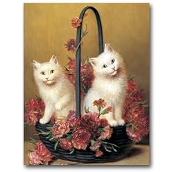 Two White Kittens - Gift Enclosure Cards (set of 12)
