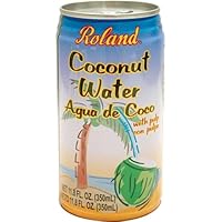 Roland Coconut Water with Pulp, 12-Ounce Cans (Pack of 24)