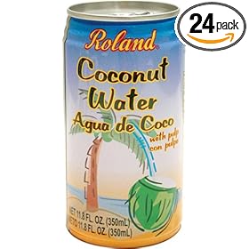 Roland Coconut Water with Pulp, 12-Ounce Cans (Pack of 24)