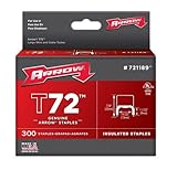 Arrow Fastener 721189 Genuine T72  Insulated Staple, for wires up to 1/2-Inch