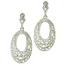 Rhinestone Oval Dangle Earrings
