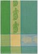 Waffle Weave 100% Cotton Rabbit Blue and Green Dishtowel 18" X 28" Set / 6