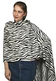 Zebra Animal Print Cashmere Pashmina Shawl / Stole / Wrap (78x28)