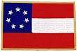 Confederate Stars Bars Flag Embroidered Patch Iron-On Civil War Rebel Military Emblem