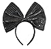 Cosplay Black Headband Bow with Sequins