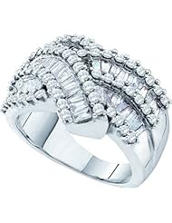 2.00CTW ROUND BAGGUETTE DIAMOND LADIES BAND