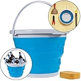 Simply Genius 10L Foldable Silicone Collapsible Bucket 2.6 Gallon Clean Camp Car