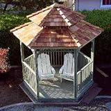 8ft Precut Hexagon Gazebo - Tiered Roof