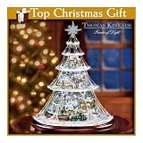 Thomas Kinkade Holiday Reflections Collectible Animated Crystal Holiday Tree